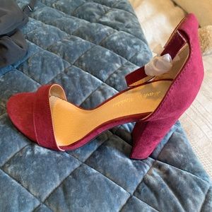 Burgundy Suede Heels